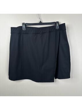 NEW Halara Skort Womens Plus 2X Black Athletic Tennis Pickleball Shorts Skirt